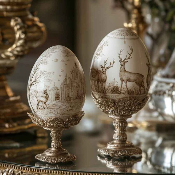 vintage easter eggs decoration