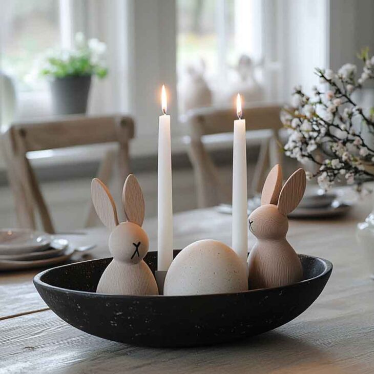 minimalist aesthetic easter centerpiece