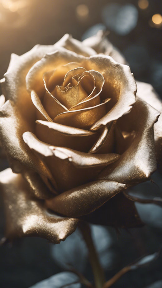 aesthetic gold rose wallpaper for iphone in hd
