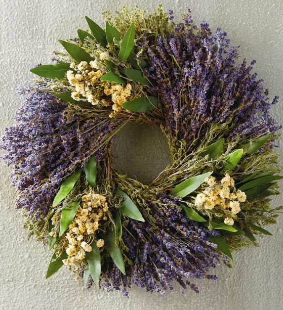 Air-Dried natural lavender Herbs wreath grown and made in the USA