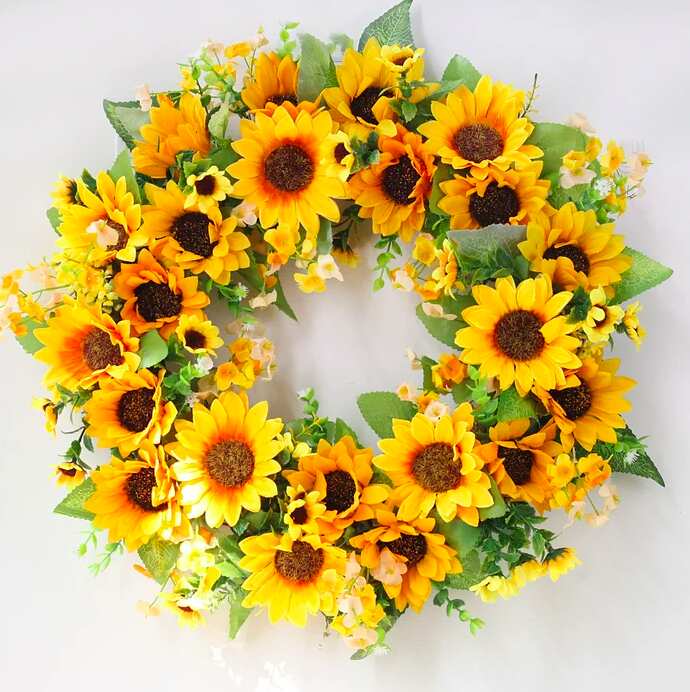 Artificial Sunflower Wreath