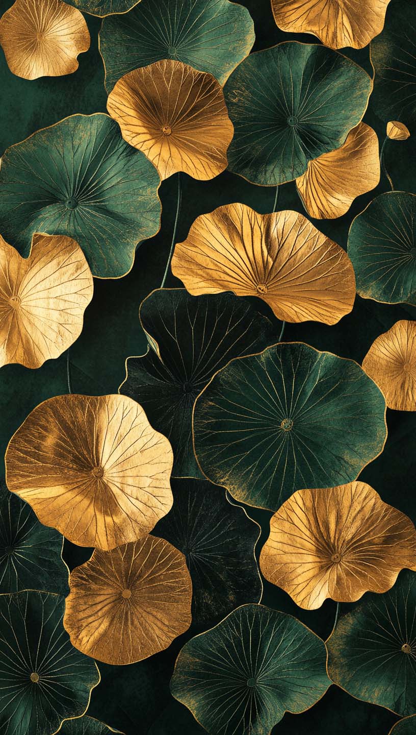 emerald green and gold aesthetic wallpaper