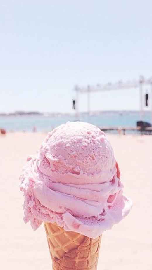 soft pink ice cream summer wallpaper iphone