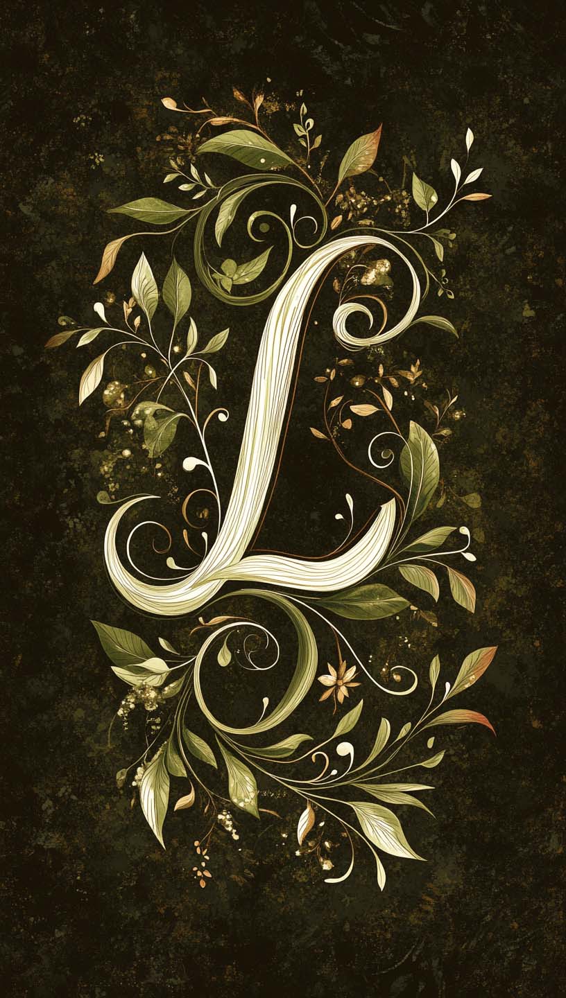 letter L green wallpaper for iphne