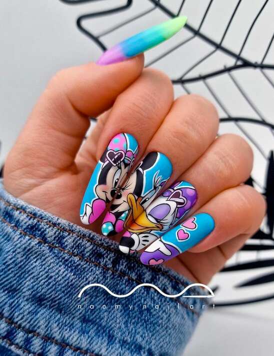 pastel mickey nails for Disney 🏰~~🌈☀️☁️ | Gallery posted by Maria🌷 |  Lemon8