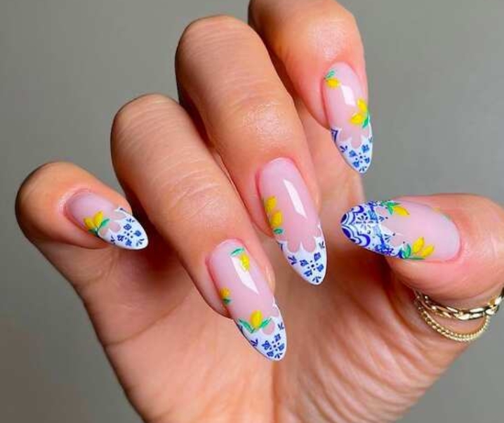 Blue and Yellow Nails Designs To Try Right Now
