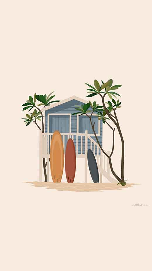 minimal surf beach wallpaper iphone