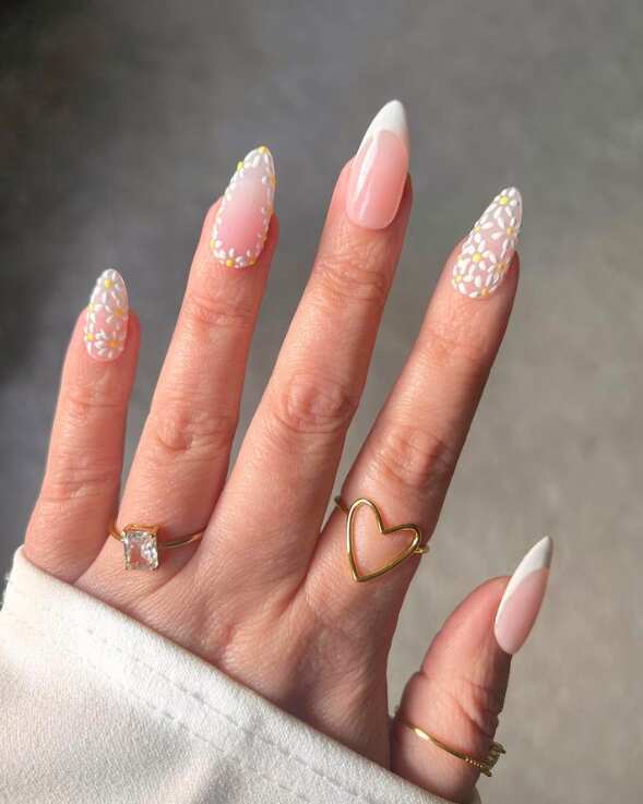 Flower Nail Art Stickers 5D Embossed Nail Decals Spring Daisy Nail Art  Design Self Adhesive Nail Supplies White Yellow Colorful Flower Nail  Stickers for Women M - China Designs and Nail Art