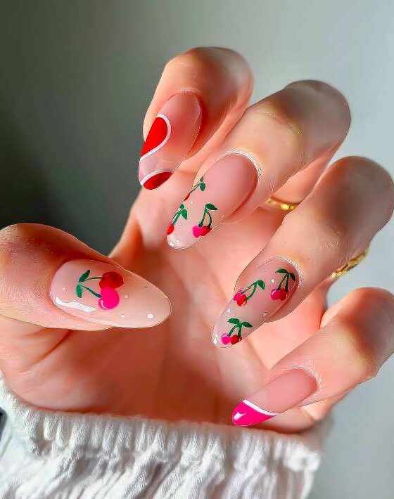 25+ Cherry Nails Designs To Try Right Now