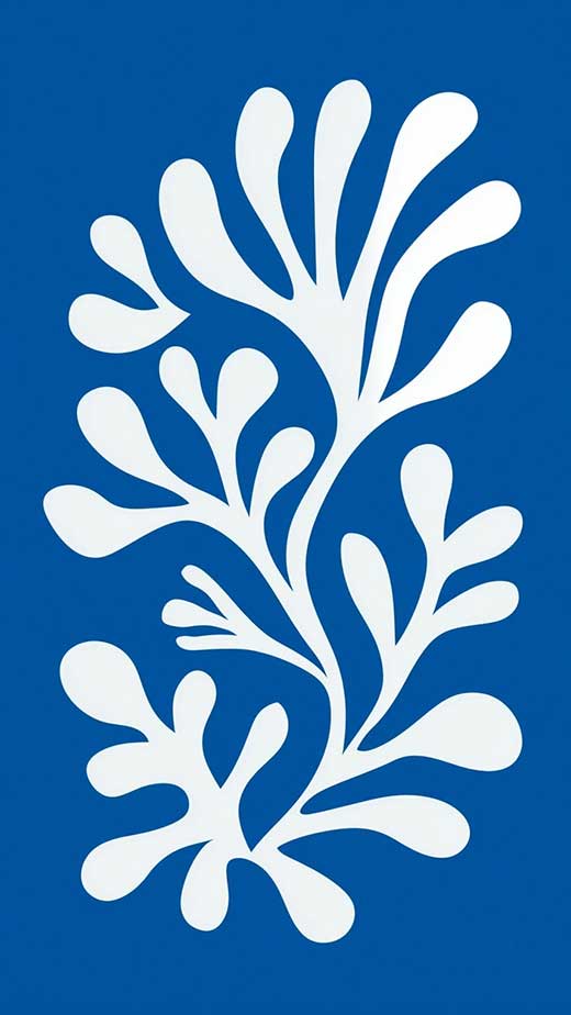 blue and white minimal organic wallpaper for iphone