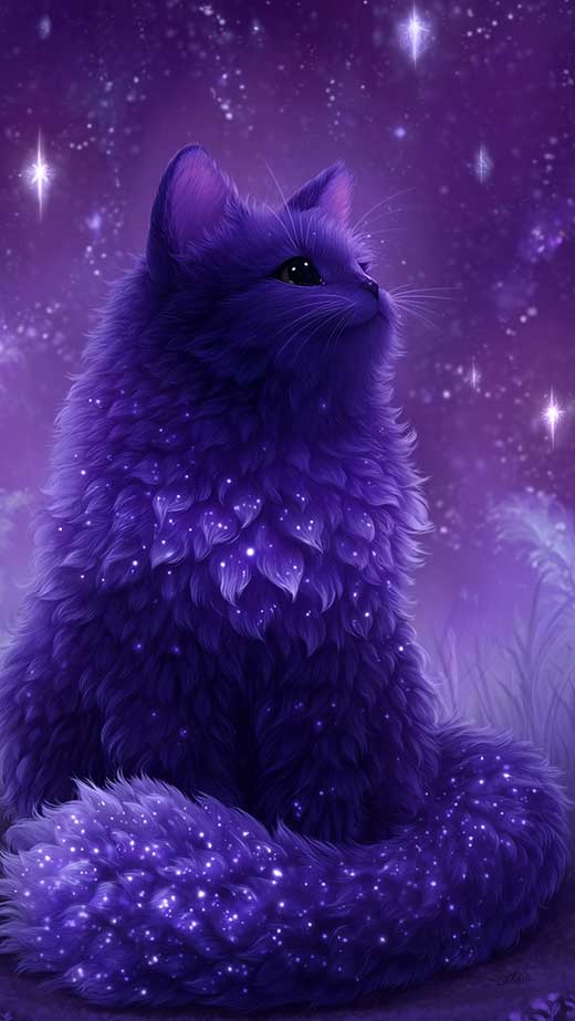 purple cat background