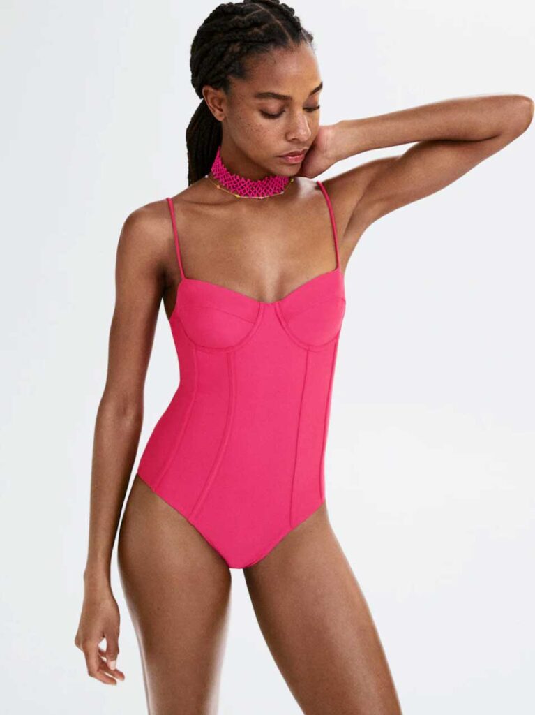 hot pink swimsuit