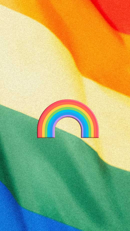 minimalist bright rainbow flag wallpaper for iphone