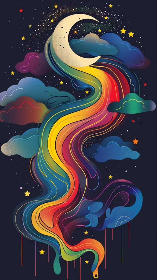 rainbow art wallpaper for iphone