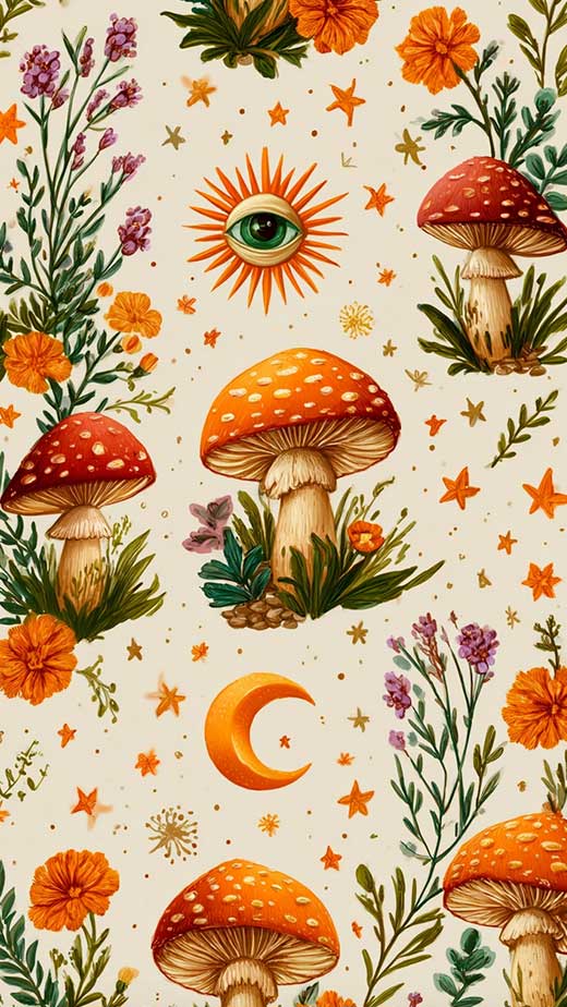 mushroom aesthetic cool wallpaper
