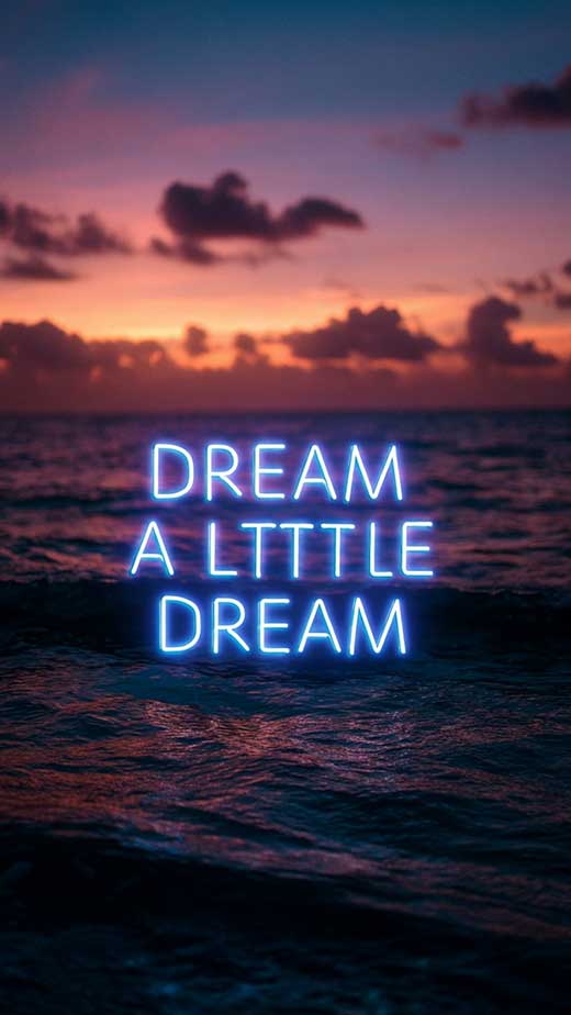 dream a little dream quote aesthetic beach free phone wallpaper