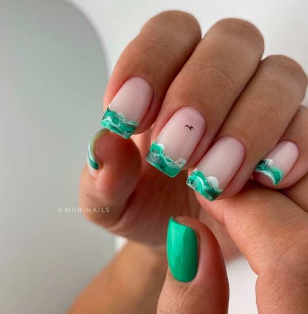 39+ Beach Nails Designs To Match Your Tropical Vacay