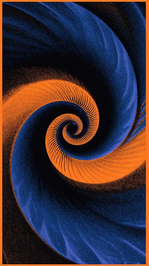 blue and orange cool spiral wallpaper for iphone