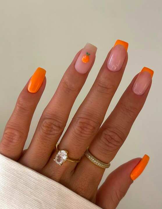 These Orange Nails Designs Are The Energy Boost You Need Right Now