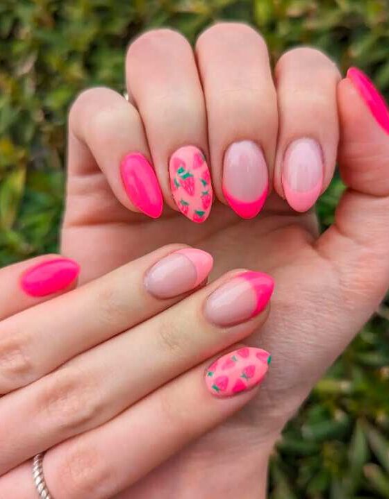 45 Strawberry Nails Art & Design For A Sweet Manicure