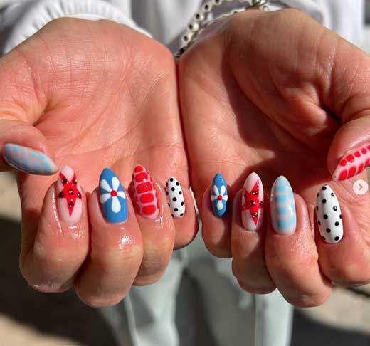 fun aesthetic 4th of july nails