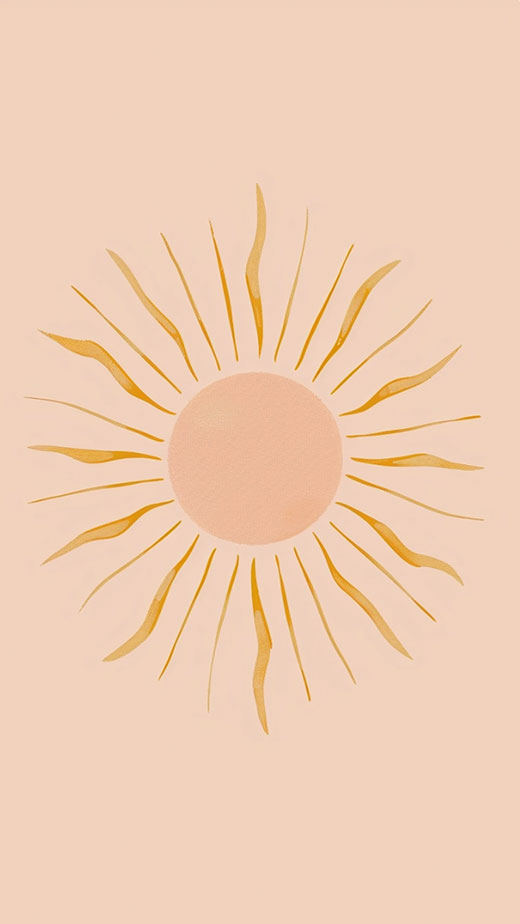 minimalist boho sun wallpaper