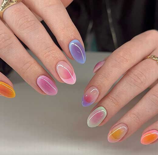 french tip aura ombre nails for summer