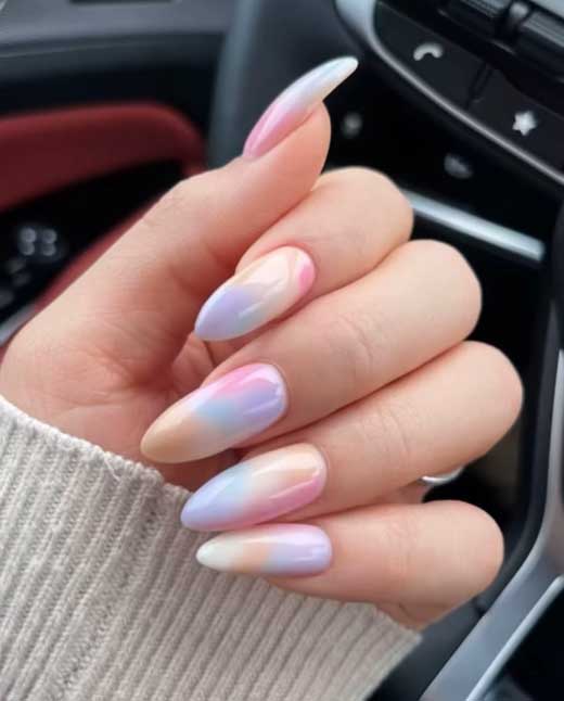 pink ombre nails