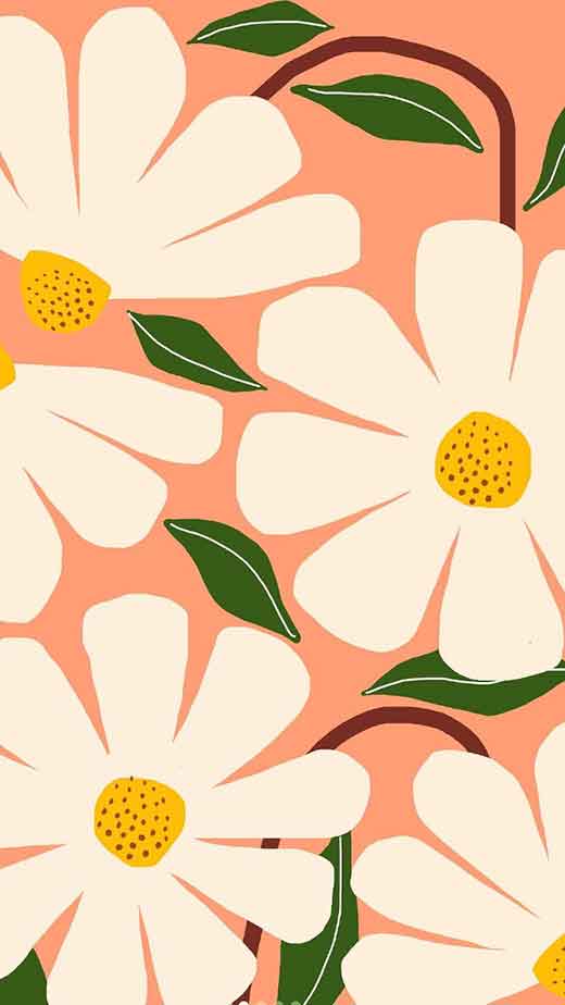 Daisy Aesthetic Fabric Wallpaper and Home Decor  Spoonflower