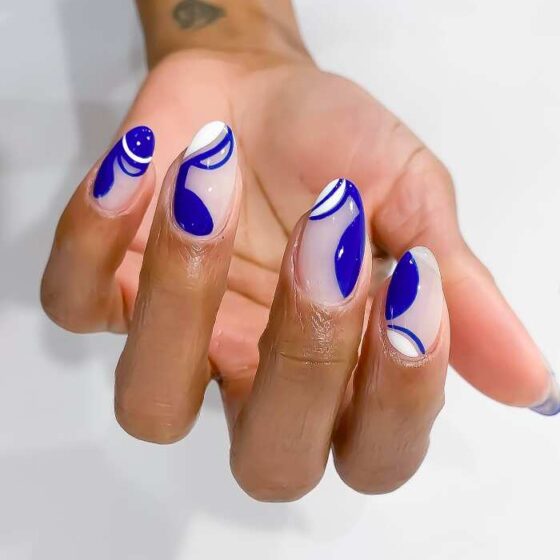 35+ Blue and White Nails Designs To Try Today