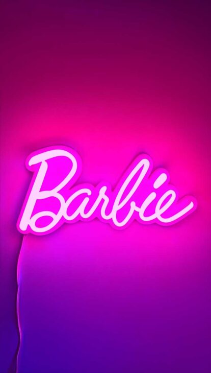 purple pink neon barbie wallpaper
