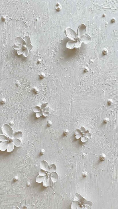 plain 3d simple floral phone wallpaper