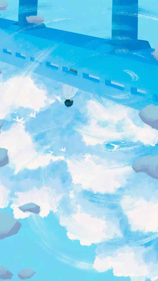 light blue anime aesthetic wallpaper for iphone