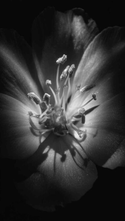 black and white flower wallpaper