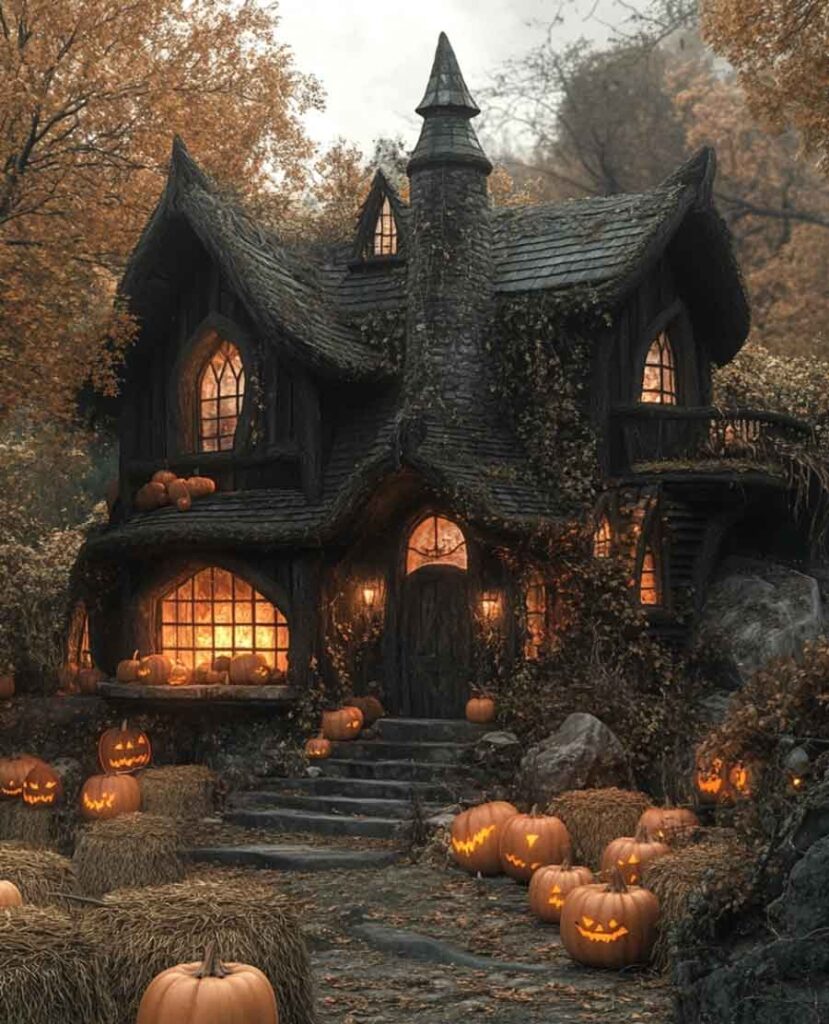 moody dark witchy fall aesthetic home house