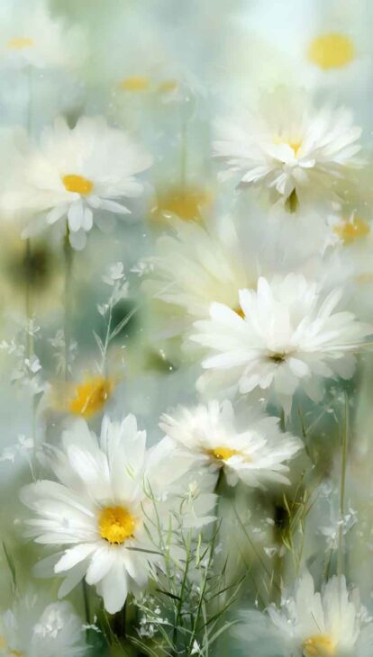 aesthetic daisies flower spring wallpaper