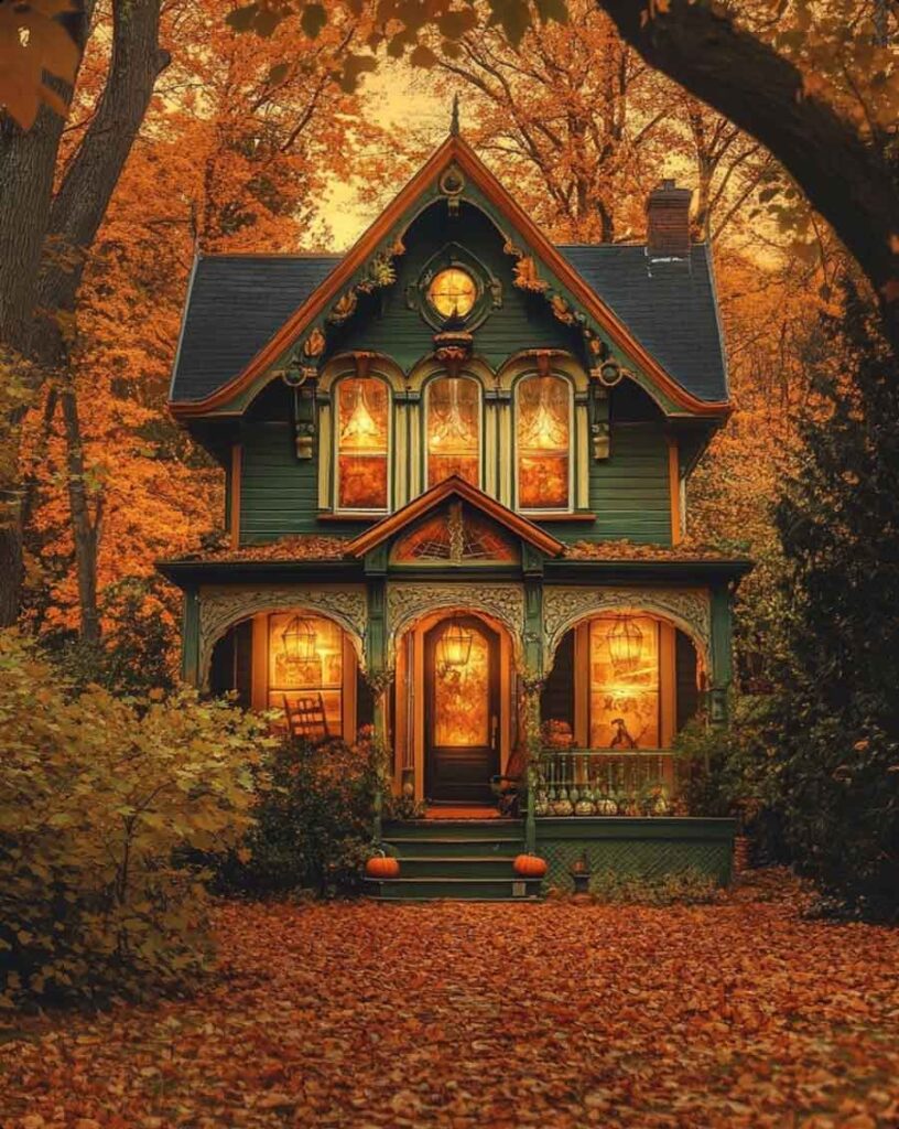 moody fall aesthetic house