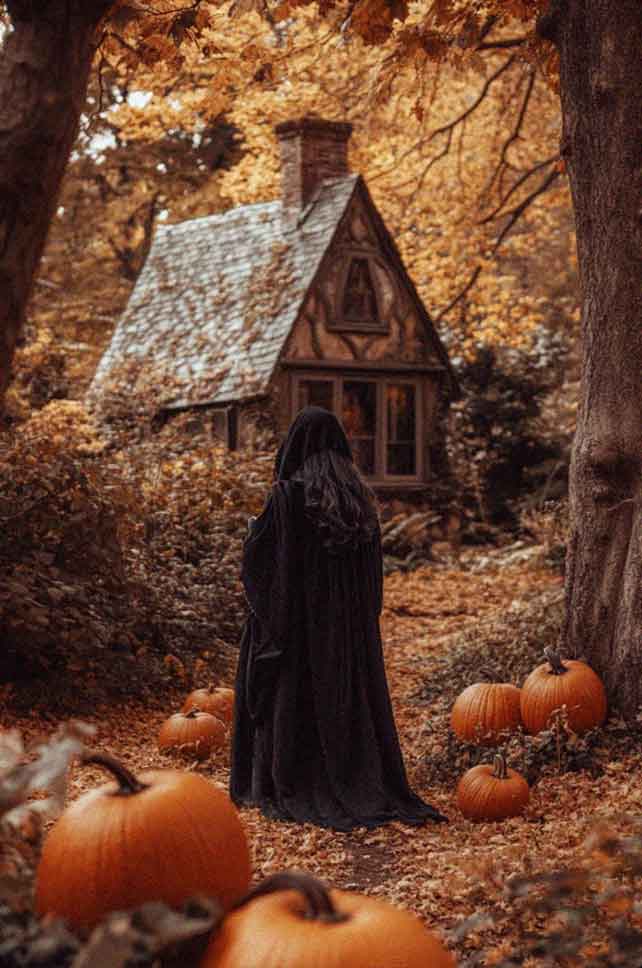 vintage witchy spooky fall aesthetic wallpaper