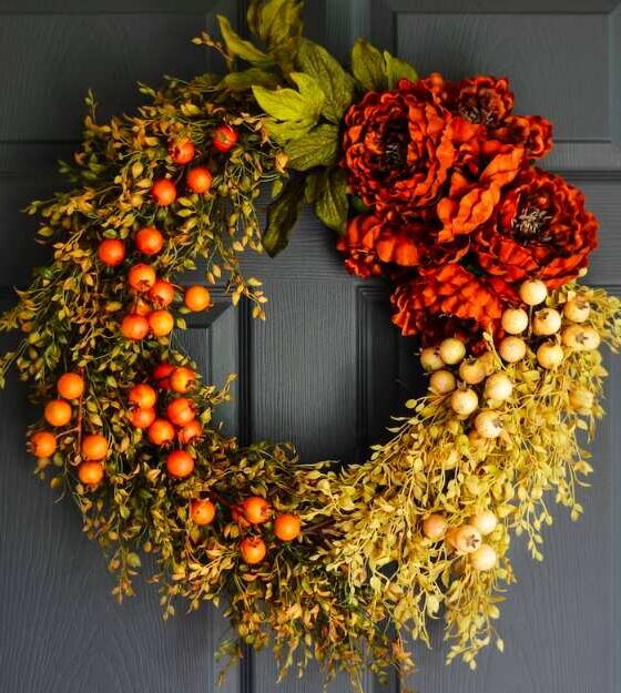 20 Fall Wreaths For Front Door & Windows To Spruce Up Your Autumn Decor (The Last One Is Super Popular)