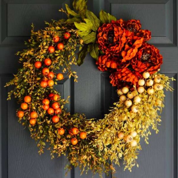 20 Fall Wreaths For Front Door & Windows To Spruce Up Your Autumn Decor (The Last One Is Super Popular)