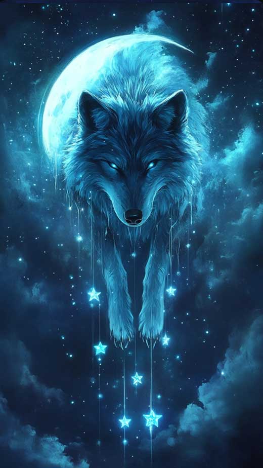 cool galaxy and moon alpha wolf wallpaper for iphone. Aesthetic and hd phone background