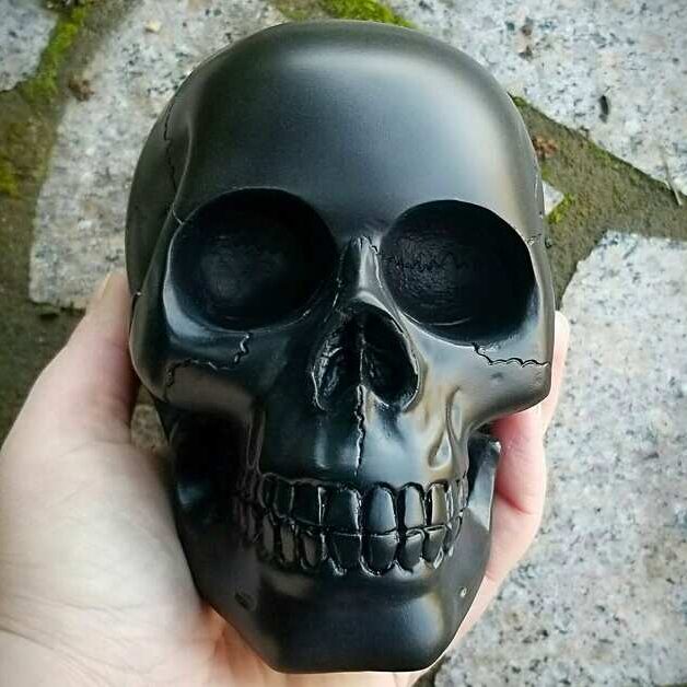 Flat Black Gothic Skull