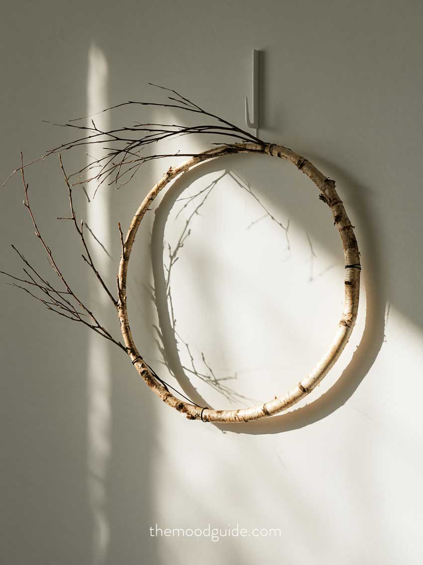 natural minimalist fall wreath rustic