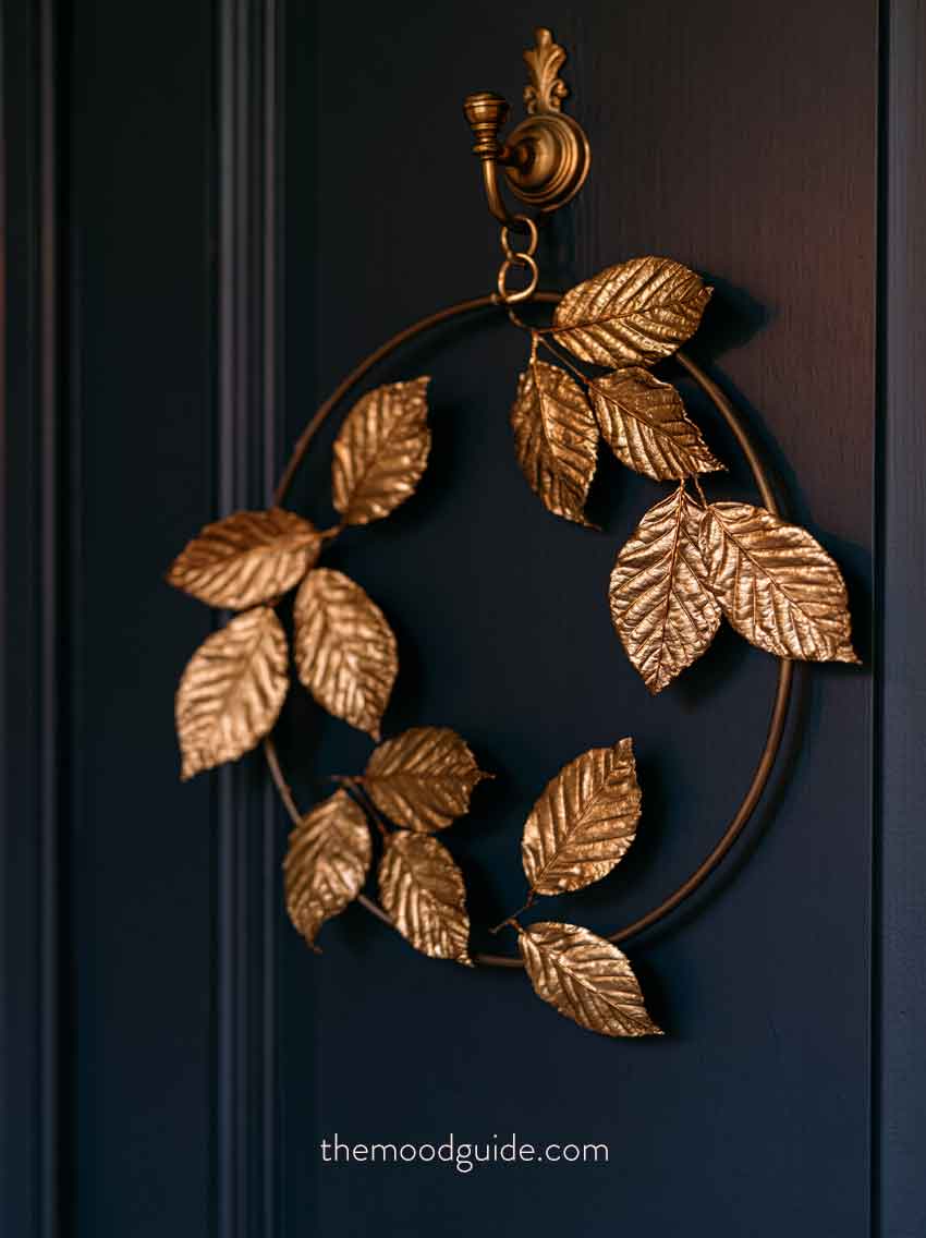 gold high end fall wreath
