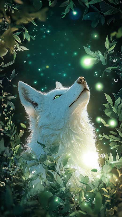 cool white wolf aesthetic wallpaper for iphone