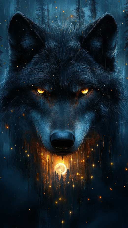 dark beautiful wolf wallpaper for phone