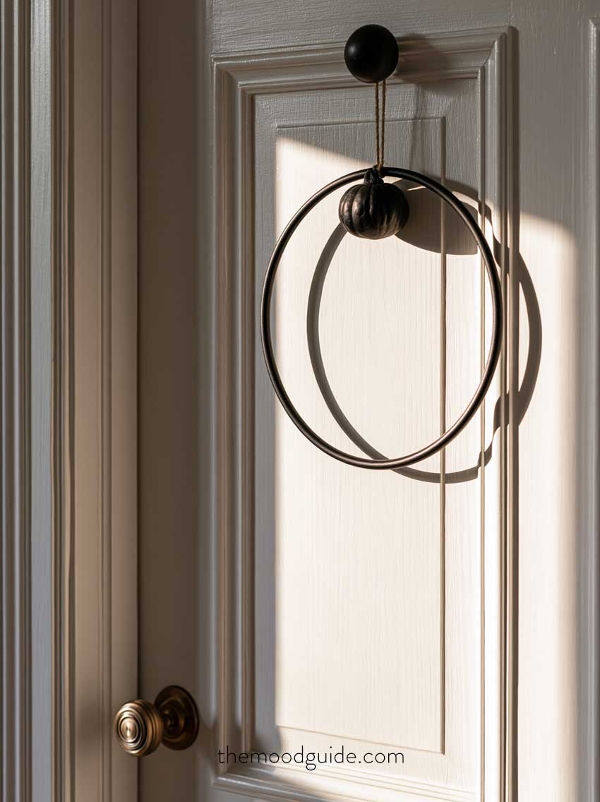 minimal aetshetic fall wreath for modern autumn decor