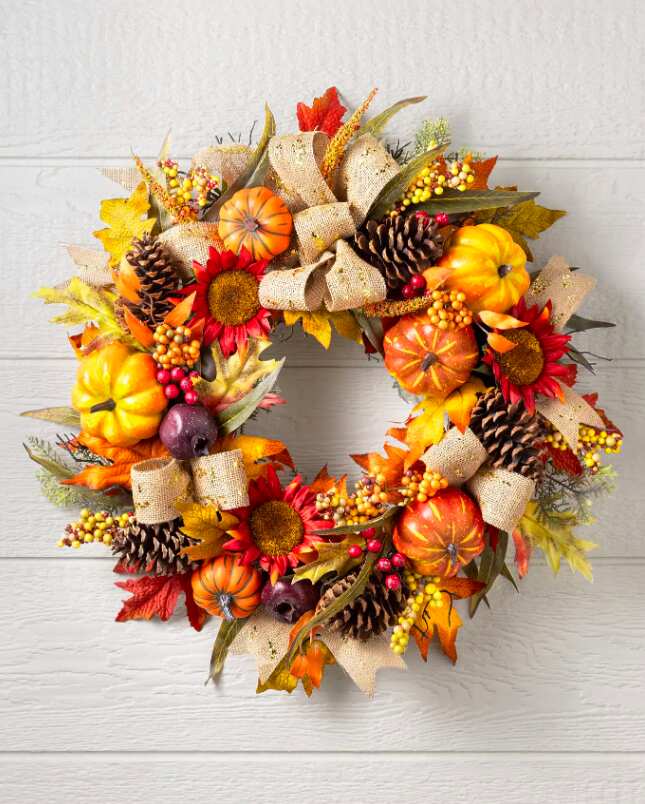 Fall Harvest & Foliage Wreaths | 22", 28"
