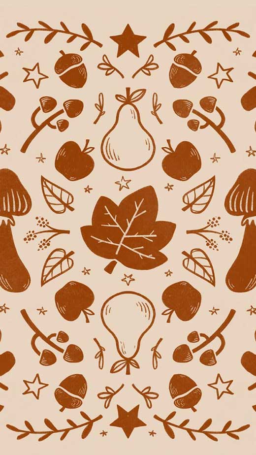aesthetic fall wallpaper iphone cute neutral cozy pattern background