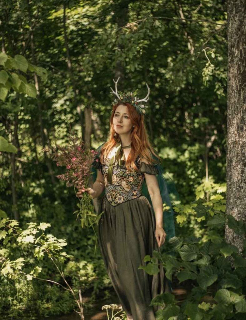 renaissance witch costume woodland